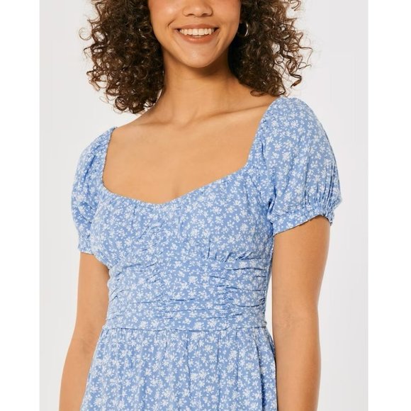 Hollister Blue Floral Midi Dress - Picture 12 of 12